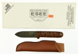 Lot #8 - ESEE Camp-Lore PR4-BO Knife in Box -Overall length:  8.90”, Blade Overall Length:  4.1