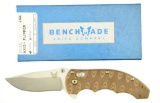 Lot #83 - Benchmade 300SN Axis Flipper Knife. Blue Class in Box. Designer:  Butch Ball Mechanis
