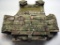 Lot #1123 - Tactical multi camo bulletproof vest along with (2) extra plates. Plates are lot  n