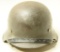 Lot #1147 - WW2 German helmet with Nazi decal. with Nazi decal. Liner is later addition. Has  L