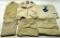 Lot #1243 - Lot of khaki mens shirts to include Tri Mountain long sleeve size large w/  Kershaw