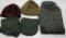 Lot #1262A - Rothco Ranger Vest in green-size -large, & (4) beanies. One beanie was made by  Sp