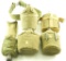 Lot #1408 - Military lot to include (5) canteens, a canvas pouch marked US, leather holster  ma