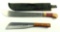 Lot #1425 - (2) Machetes. One marked MADE IN CHINA DIAMONDIO and the other is marked  TRAMONTIN