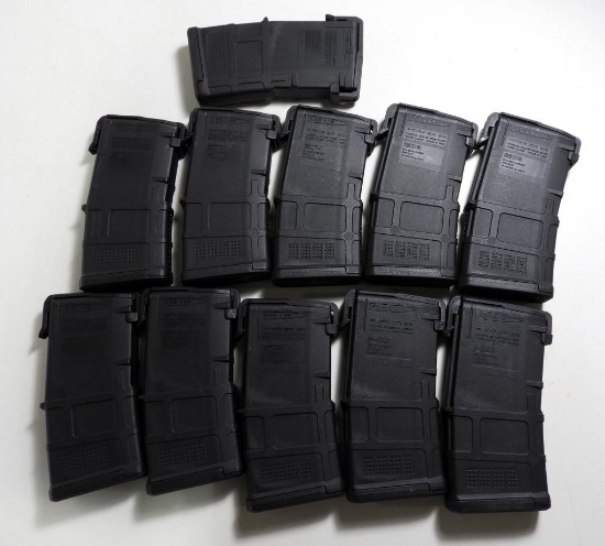 Lot #804 - 10 Magpul P-Mag Gen M3 20 Round AR-15 magazines in military ammo can. HIGH
