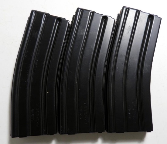 Lot #806 - (3) Colt AR-15 30 Round magazines by D. Products Defense. HIGH CAPACITY MAGS.  CAN'T