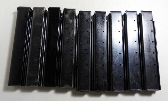 Lot #811 - (9) 30 Round stick magazines for Thompson .45 in military ammo can. HIGH  CAPACITY