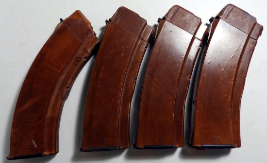 Lot #818A - (4) 30 Round Bakelite AK Mags for AK47. HIGH CAPACITY MAGS. CAN'T BE HANDED OUT IN