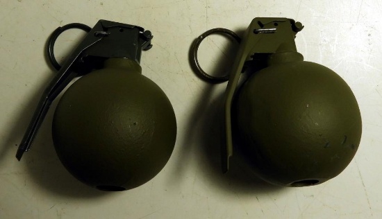 Lot #822 - (2) Deactivated military grenades. 