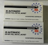 Lot #1021a - Lot of 6 boxes of 50 rounds of 45 ACP Israeli Military ammunition. Lot  S6H022-010