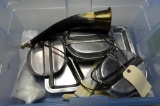 Lot #1119 - US military luncheon supplies lot to include 2 mess kits, a tray, and utensils.  Al