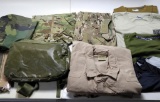 Lot #1126 - Large lot of military related clothing and gear to include camo tarp, US  multicam