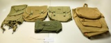 Lot #1133b   Lot of canvas bags to include small green canvas bag, khaki canvas daypack, & (3)
