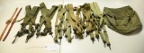 Lot #1133d -  Canvas bag and large amount of various types of straps most of which have US  mil