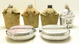 Lot #1137 - Lot of US military canteens and mess kits. Both mess kits are marked US  KNAPP-MONA