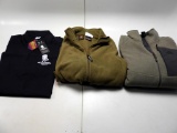 Lot #1208 - Lot of jackets to include Polartec brown size large, Northface Fleece line zip  fro