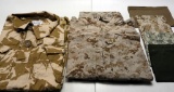 Lot #1214 - Military related clothing including (7) dust scarves, 1 Desert Storm Rip Stop  jack