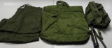 Lot #1257 - Lot of green military related clothing & accessories to include mechanics  tool bag