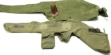 Lot #1272 - (2) Canvas gun cases with US military markings. One is marked COVER GUN M13 G531749