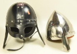 Lot #1273 - Medieval style helmets and chainmail Comes with chainmail shirt and shoulder  cover
