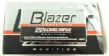 Lot #1377 - Box of 500 (+/-) rounds of Blazer .22 Long rifle 40 Gr.