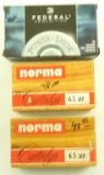 Lot #1394 - Ammunition lot to include 35 (+/-) rounds of Norma 6.5 Jap 156 Gr. SP round nose  &