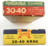 Lot #1396 - Lot of 30-40 Krag ammunition to include 20 (+/-) rounds of Remington  Kleanbore Hi