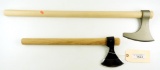 Lot #1423 - (2) Battle style axes. Both are marked TAIWAN.