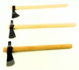 Lot #1452 - Lot of (3) tomahawks w/ wood handles All are marked TAIWAN.