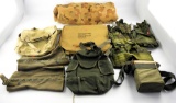 Lot #1469 - Lot of military related supplies to include A-N Parachute Seat Cushion, two  canvas
