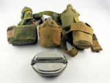 Lot #1472 - US military marked lot of gear to include 3 belts, an Aeronautic first aid kit,  me