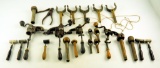 Lot #1480 - Lot of misc. shotshell reloading tools and 4 early brass oar locks