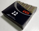 Lot #862 - Box of 500 rounds of CCI Mini-Mag .22 long rifle 36 Gr. hollow point cartridges