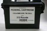 Lot #990 - 312 (+/-) rounds of Federal Cartridge 5.56x45mm 62 Gr. FMJ ball cartridges. Lot #  S