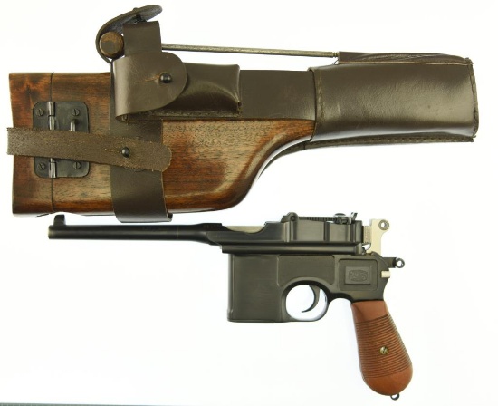 Lot #1815 - Waffen Fabrik Mauser 1896 Broom Handle Semi Auto Pistol SN# 338558 7.63 MM