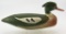 Lot # 4638 - New Jersey Merganser drake with repair to neck and lead keel