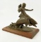 Lot # 4659 - Super Rare Bronze sculpture of Cowboy Riding Salmon signed and number 1 of 2 Artist