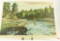 Lot # 4676 - “June Trout Fishing” unframed print signed by Ogden M. Pleissner, N.A. (1905 -1983