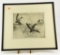 Lot # 4692 - “Mallards No.2” original framed etching signed Frank W. Benson 16.5 x 18.5 from the