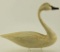 Lot # 4722 - ¼ size swan decoy with repair to neck by unknown carver