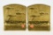 Lot # 4731 - Pair of brass book ends with flying duck motif 4” each