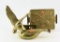 Lot # 4734 - Selection of brass to include: Wood Duck Book holder, flying duck and flying duck