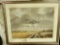 Lot # 4761 - “The First Flood” framed scene of Geese over Cornfield by Elizabeth Gray signed