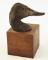 Lot # 4769 - Original sculpted bronze Duck Head on wooden base signed R.J. Winship 1976 8” from