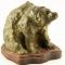 Lot # 4771 - Bronze Sculpture of Bear on wooden base signed Smith 2/15 1980 7”