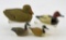 Lot # 4833 - (4) Miniature Decoys: Allen Schauber, Chestertown, MD Canada Goose signed on under