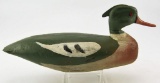Lot # 4638 - New Jersey Merganser drake with repair to neck and lead keel