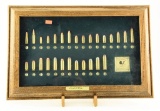 Lot # 4655 - Tatonka Cartridge Co. Pistol Ammunition Display in framed display 12” x 18”