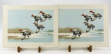 Lot # 4674 - (2) Duck Prints: “Redheads Landing” by Stanley Stearns 978/2000 and 970/1200 by