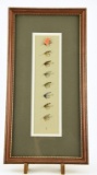 Lot # 4690 - Framed print of fly fishing flies by Henry Spencer (9” x 18”) all flies are labeled